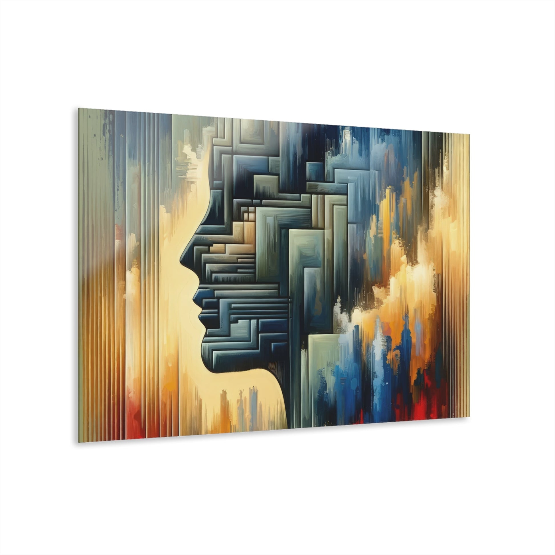 Abstract Geometric Boundaries Acrylic Prints (French Cleat Hanging) - ATUH.ART