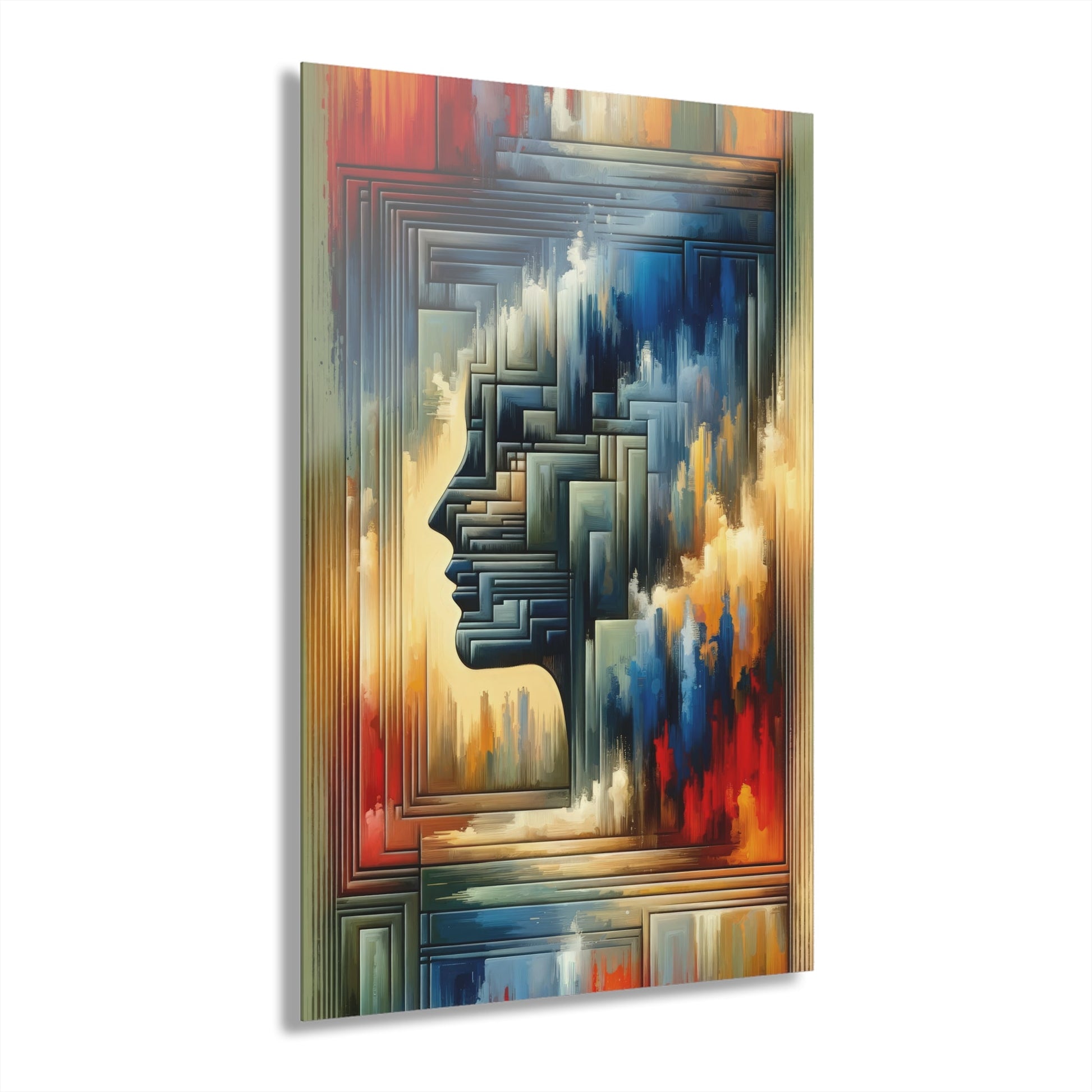 Abstract Geometric Boundaries Acrylic Prints (French Cleat Hanging) - ATUH.ART