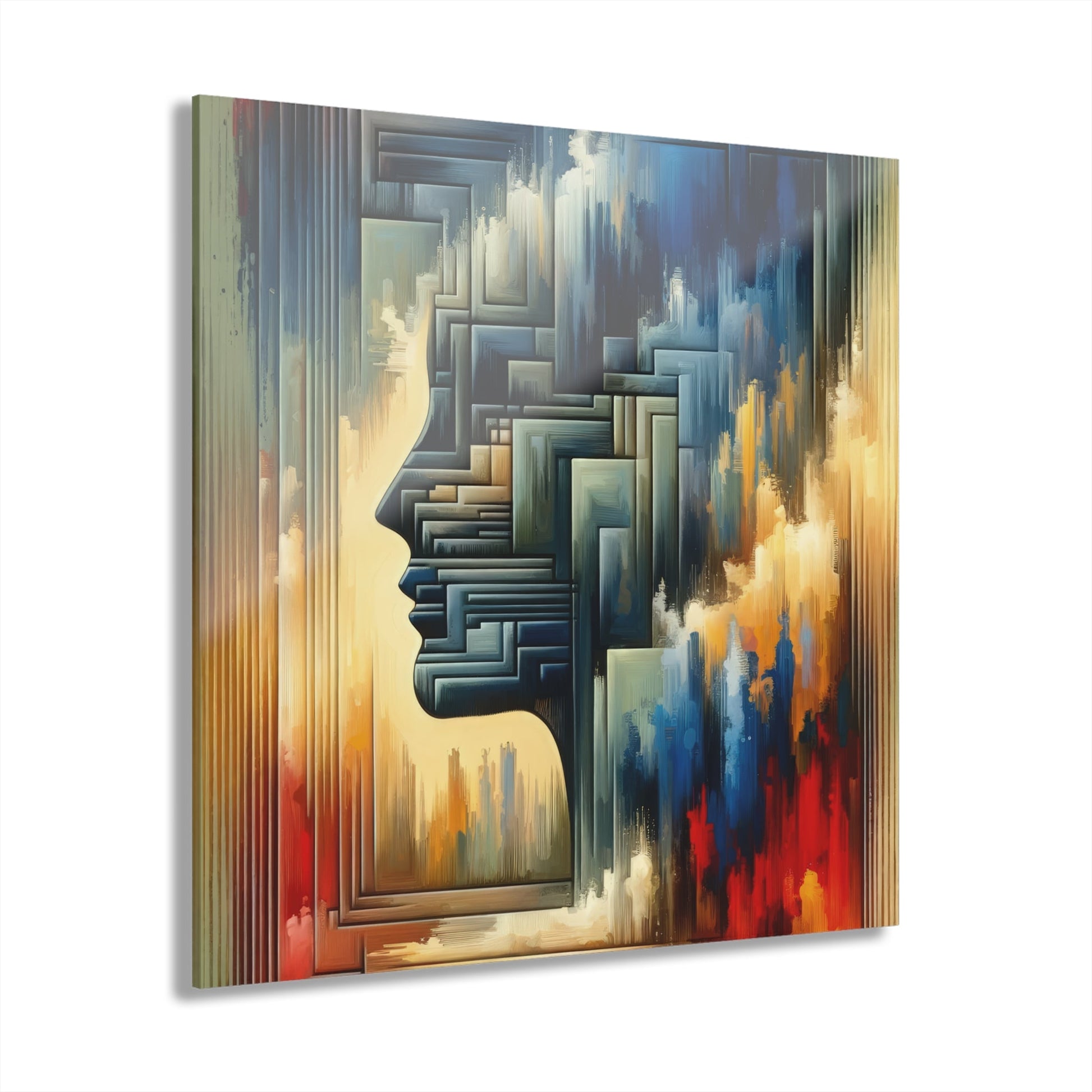 Abstract Geometric Boundaries Acrylic Prints (French Cleat Hanging) - ATUH.ART