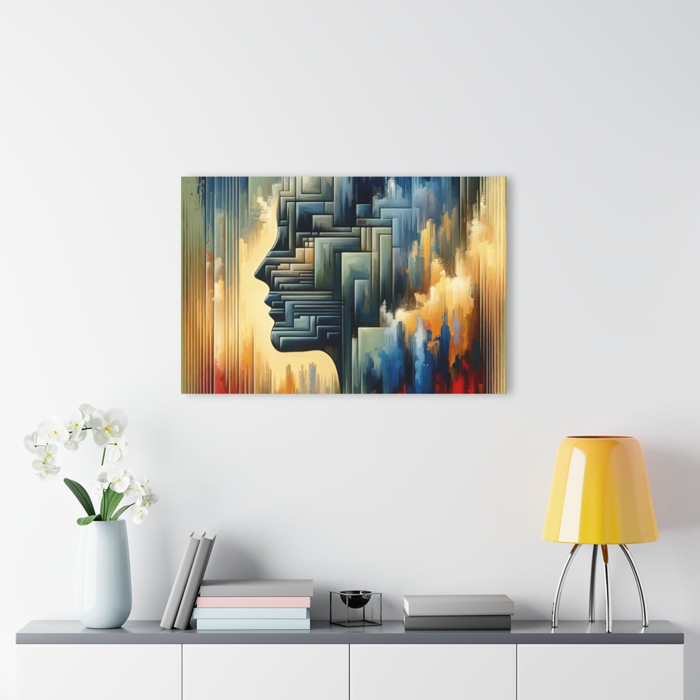 Abstract Geometric Boundaries Acrylic Prints (French Cleat Hanging) - ATUH.ART