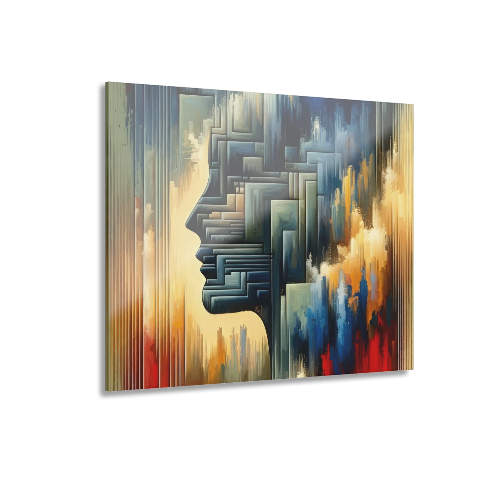 Abstract Geometric Boundaries Acrylic Prints (French Cleat Hanging) - ATUH.ART