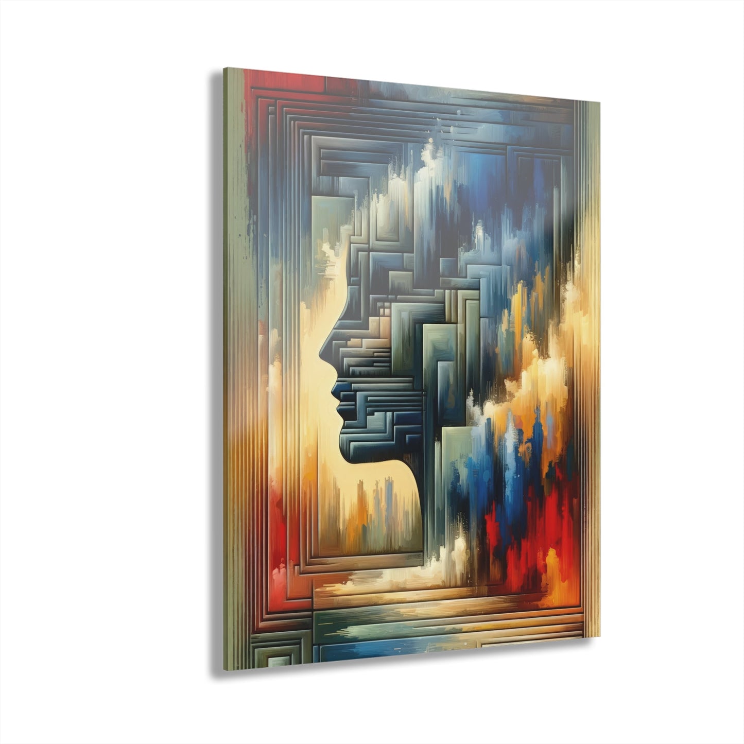 Abstract Geometric Boundaries Acrylic Prints (French Cleat Hanging) - ATUH.ART