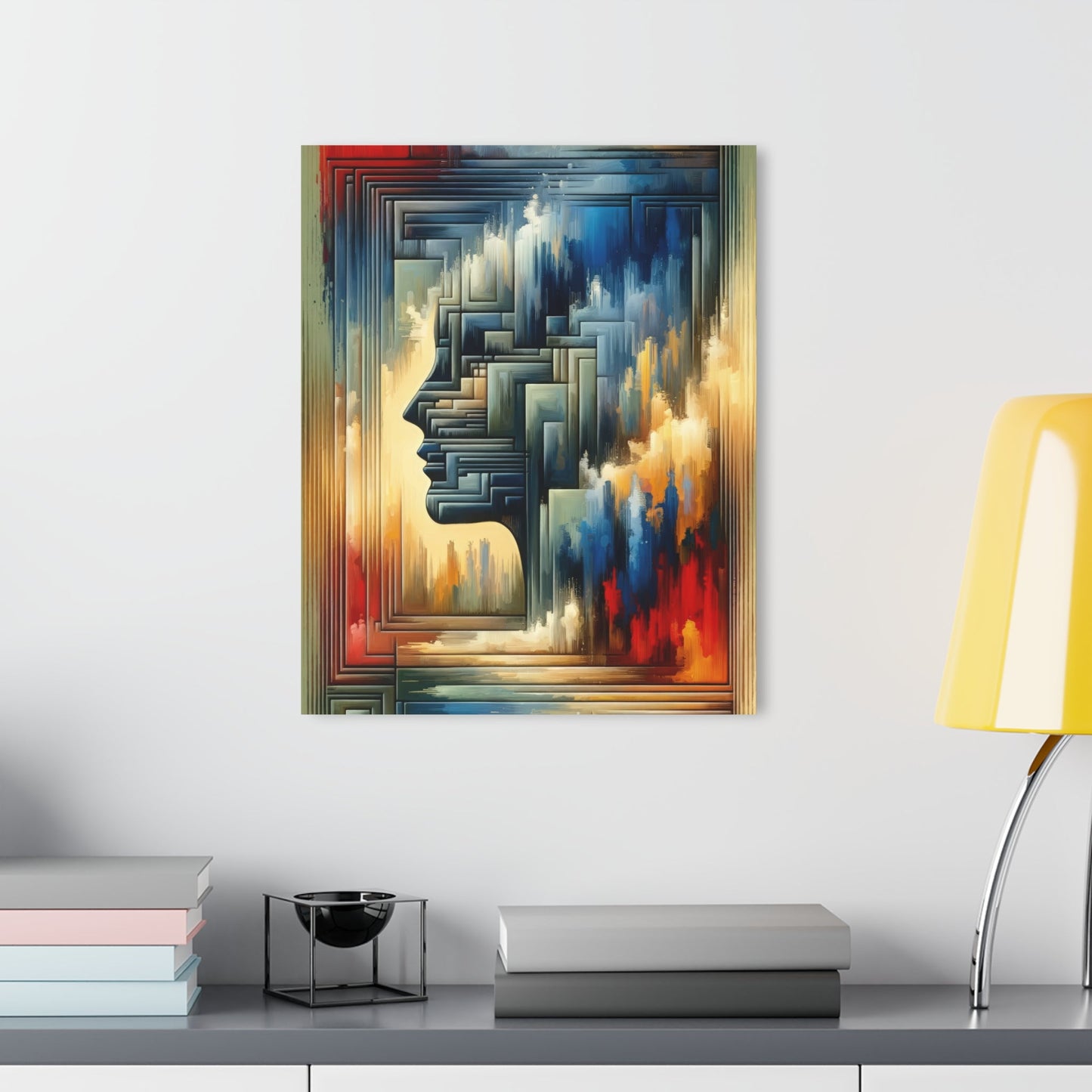 Abstract Geometric Boundaries Acrylic Prints (French Cleat Hanging) - ATUH.ART