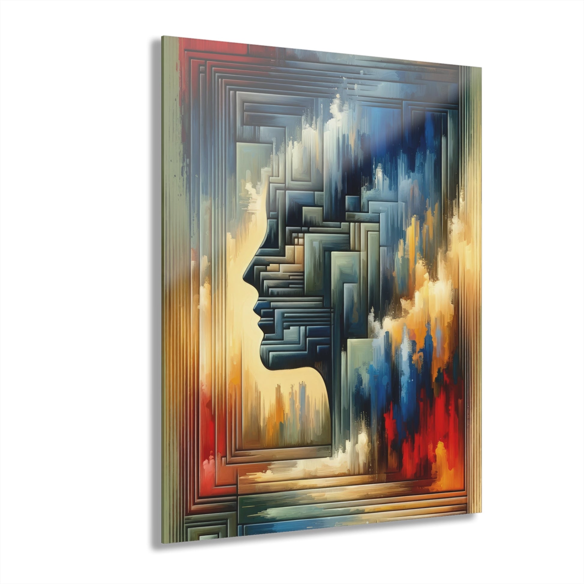 Abstract Geometric Boundaries Acrylic Prints (French Cleat Hanging) - ATUH.ART