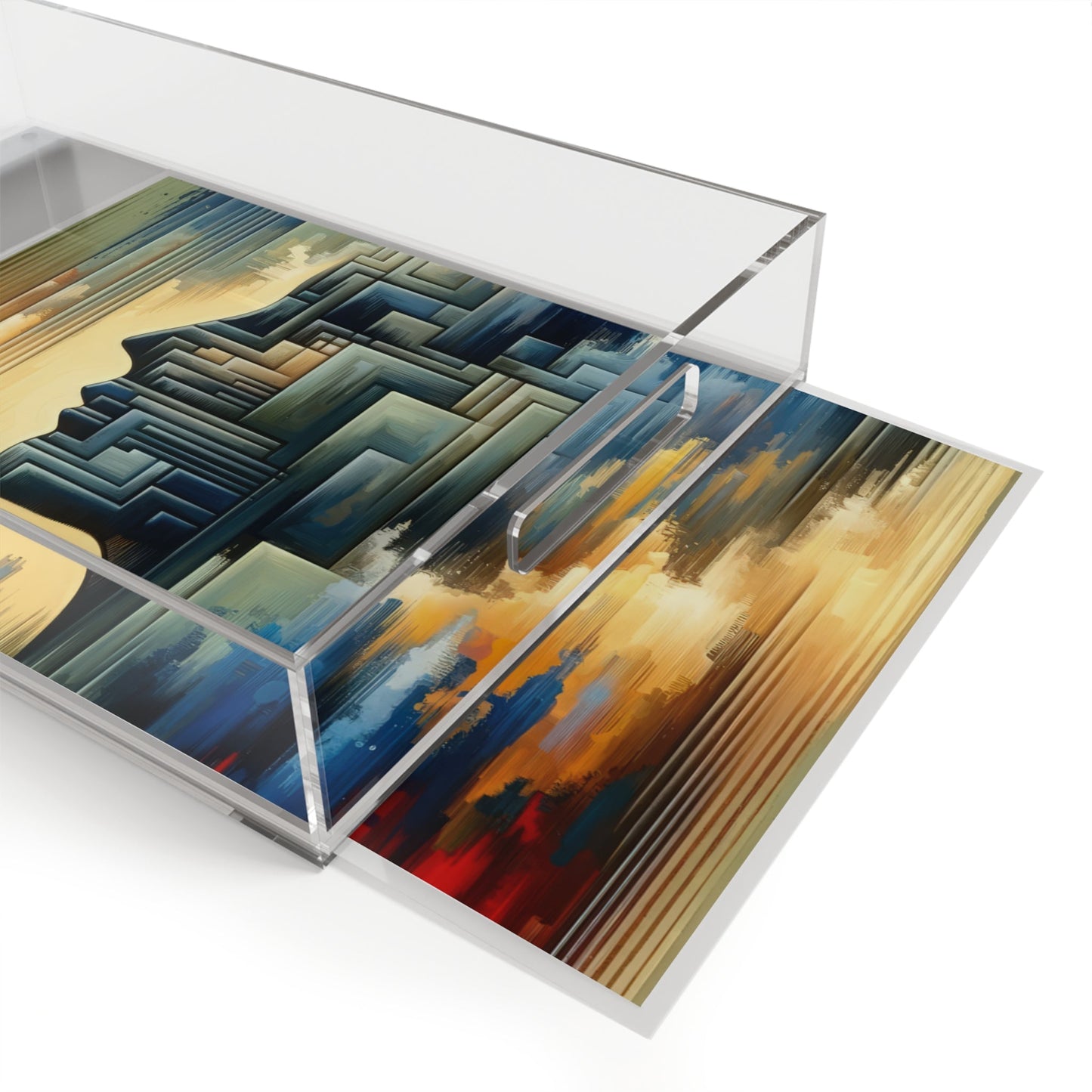 Abstract Geometric Boundaries Acrylic Serving Tray - ATUH.ART