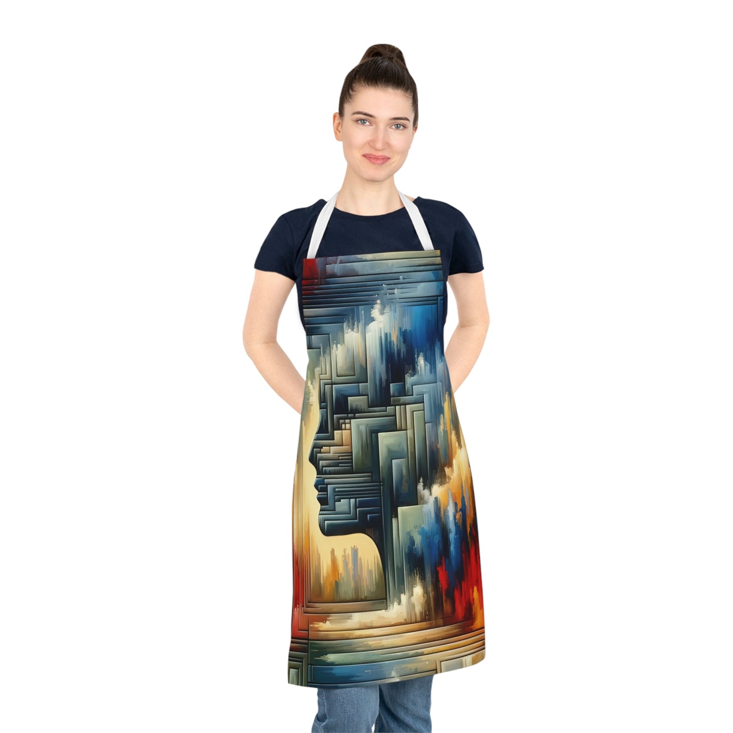 Abstract Geometric Boundaries Adult Apron (AOP) - ATUH.ART