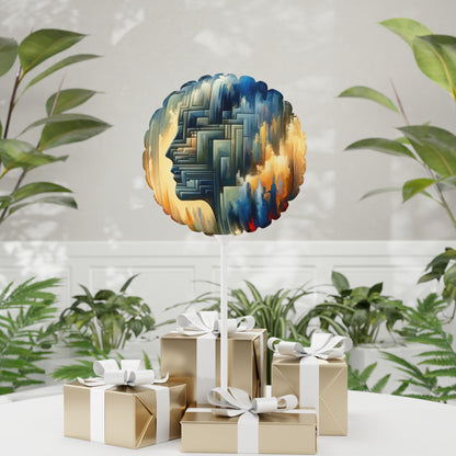Abstract Geometric Boundaries Balloon (Round and Heart-shaped), 11" - ATUH.ART