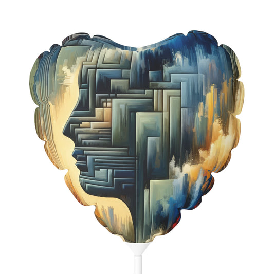 Abstract Geometric Boundaries Balloon (Round and Heart-shaped), 11" - ATUH.ART