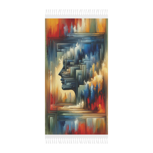 Abstract Geometric Boundaries Boho Beach Cloth - ATUH.ART