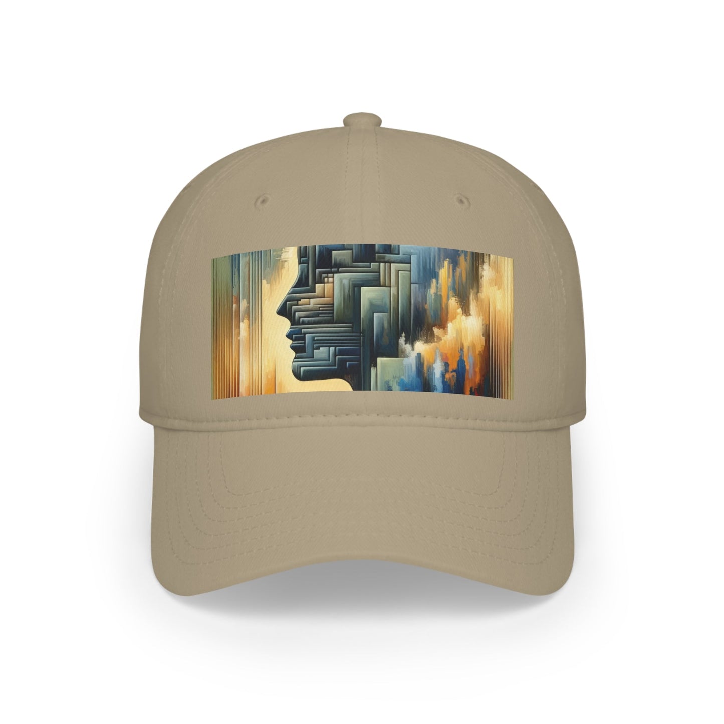 Abstract Geometric Boundaries Low Profile Baseball Cap - ATUH.ART