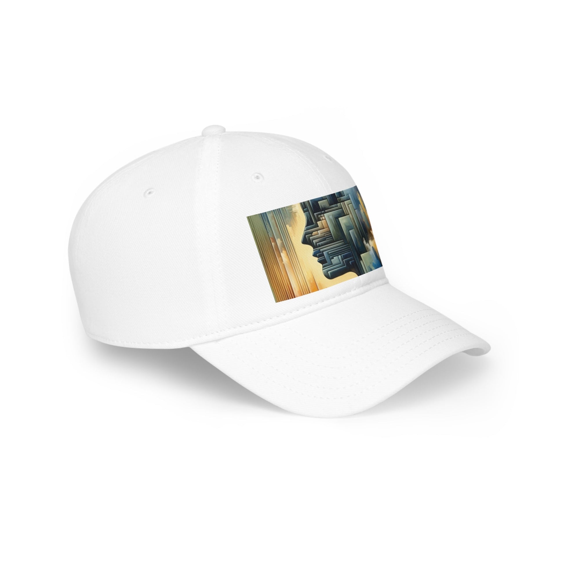 Abstract Geometric Boundaries Low Profile Baseball Cap - ATUH.ART