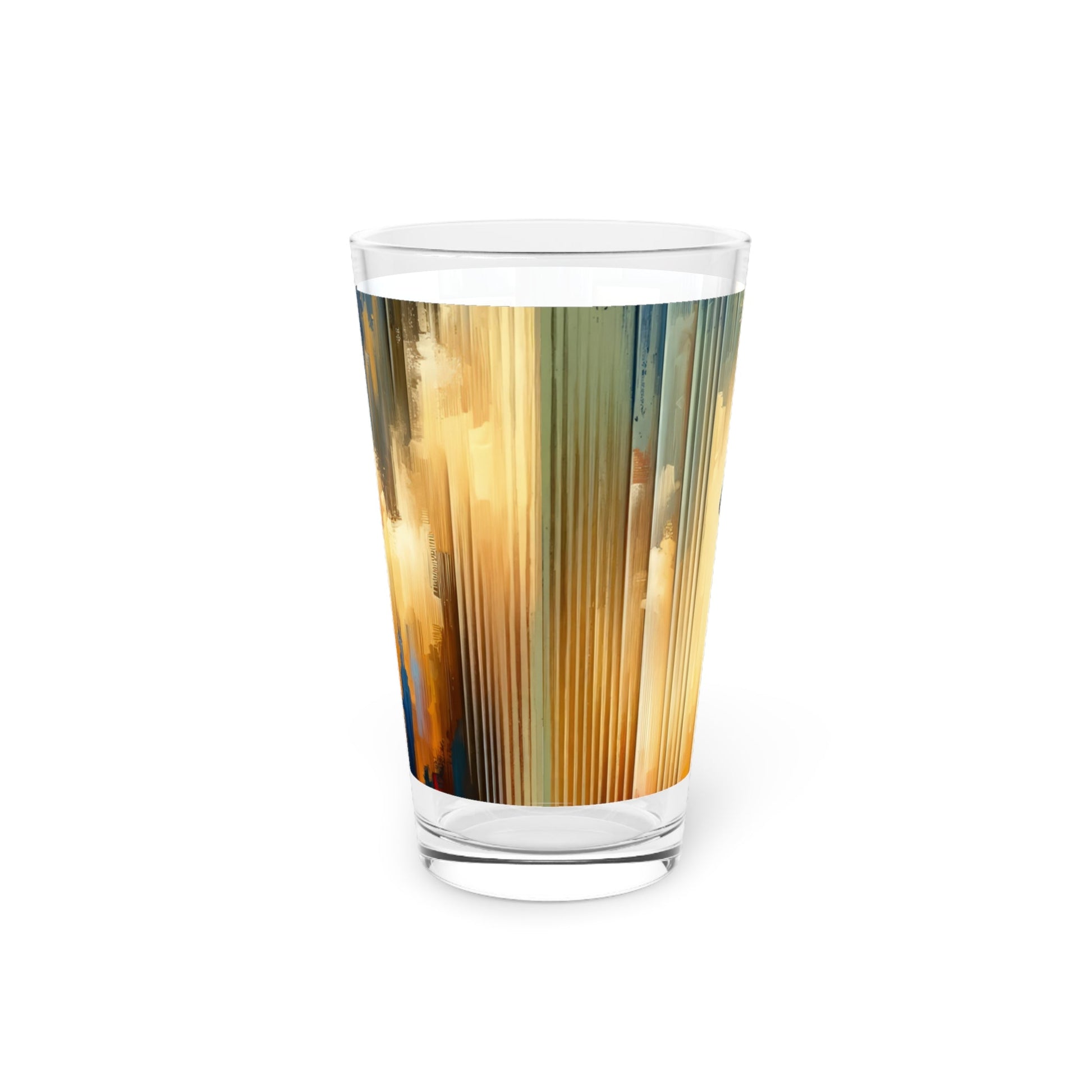 Abstract Geometric Boundaries Pint Glass, 16oz - ATUH.ART