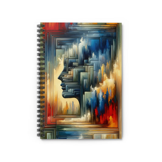 Abstract Geometric Boundaries Spiral Notebook - Ruled Line - ATUH.ART