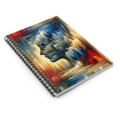 Abstract Geometric Boundaries Spiral Notebook - Ruled Line - ATUH.ART