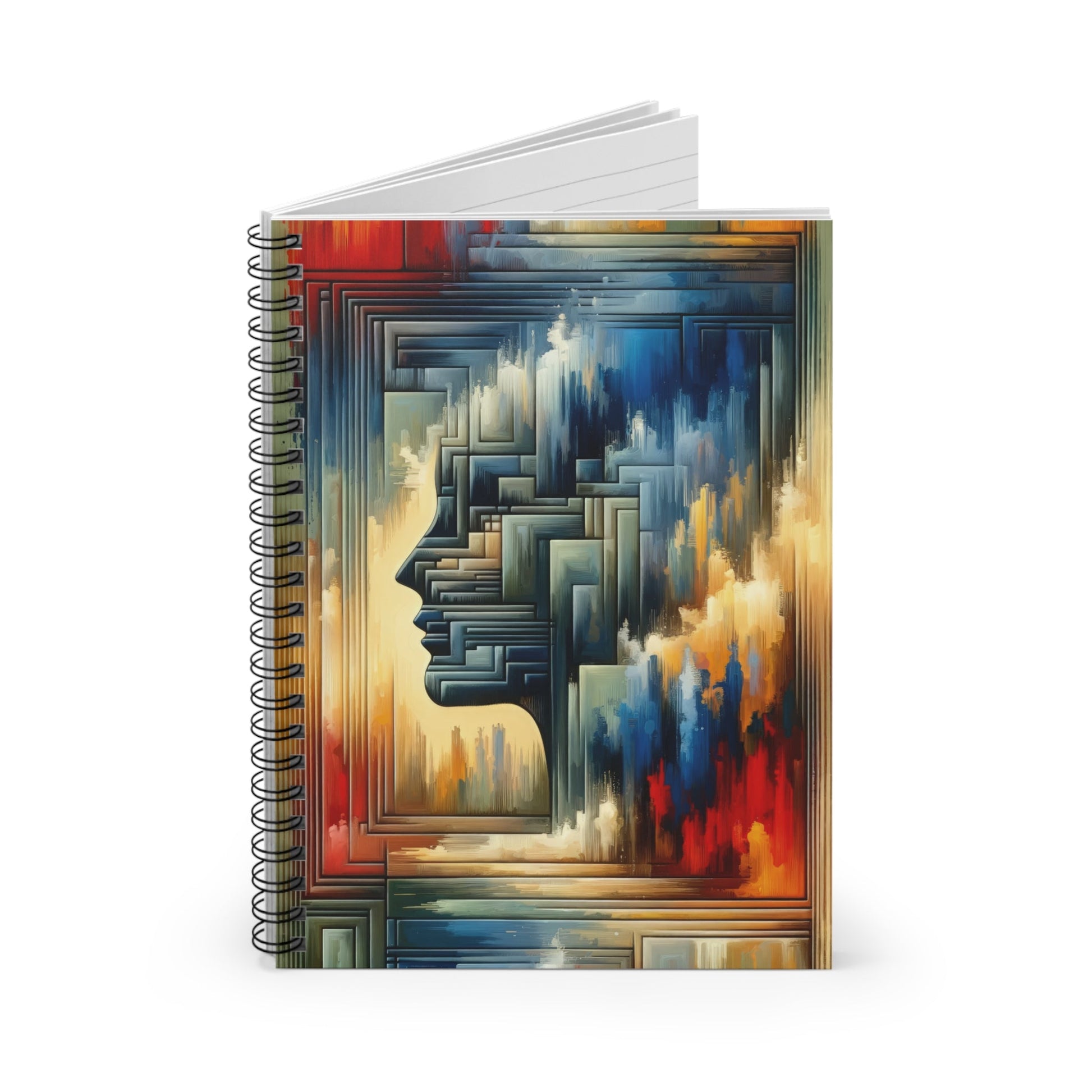 Abstract Geometric Boundaries Spiral Notebook - Ruled Line - ATUH.ART