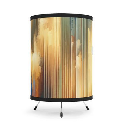 Abstract Geometric Boundaries Tripod Lamp with High-Res Printed Shade, US\CA plug - ATUH.ART