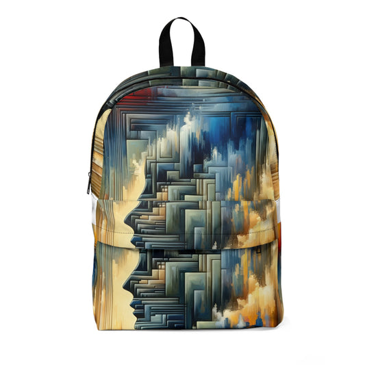 Abstract Geometric Boundaries Unisex Classic Backpack - ATUH.ART