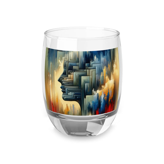 Abstract Geometric Boundaries Whiskey Glass - ATUH.ART