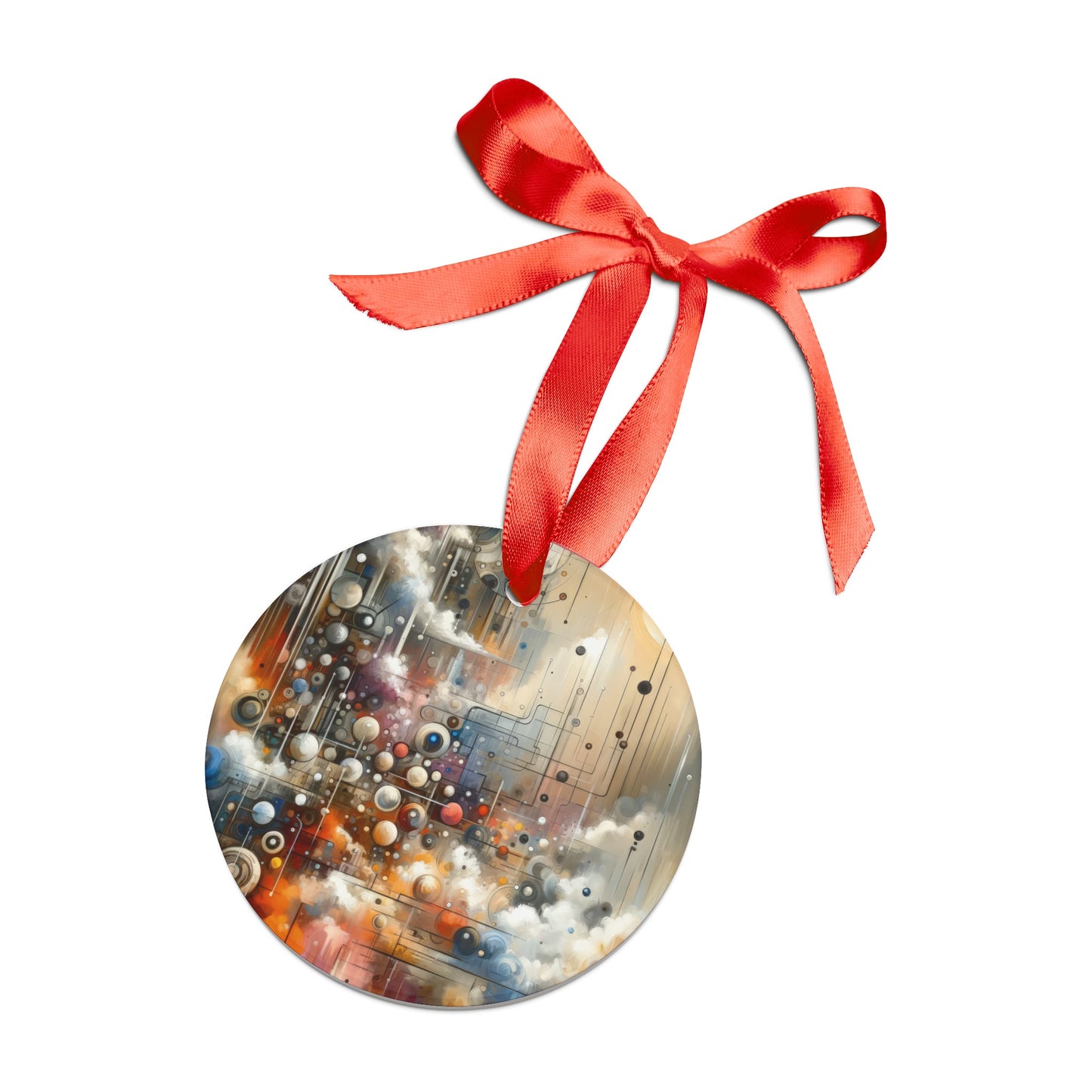 Abstract Mechanical Harmony Acrylic Ornament with Ribbon - ATUH.ART