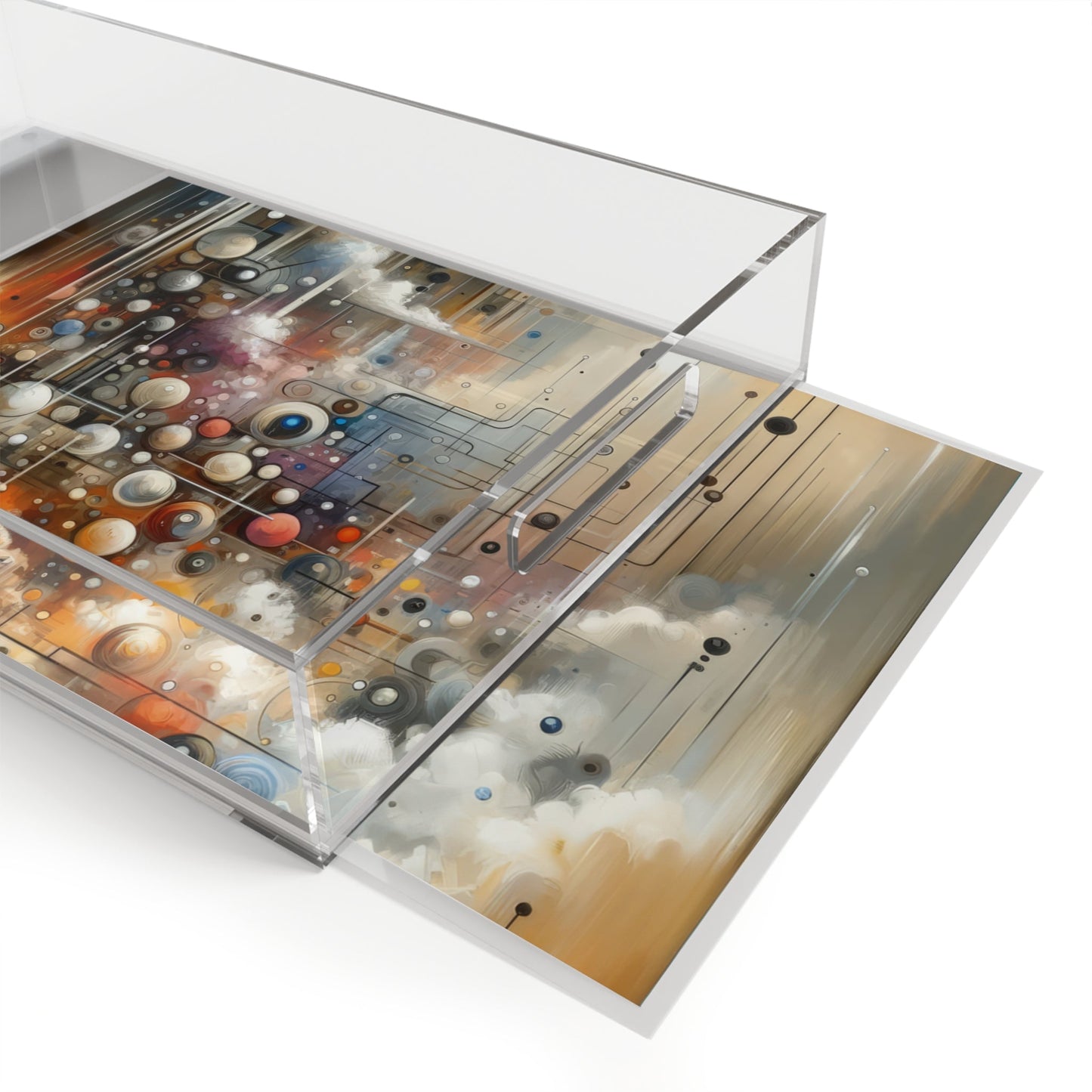 Abstract Mechanical Harmony Acrylic Serving Tray - ATUH.ART