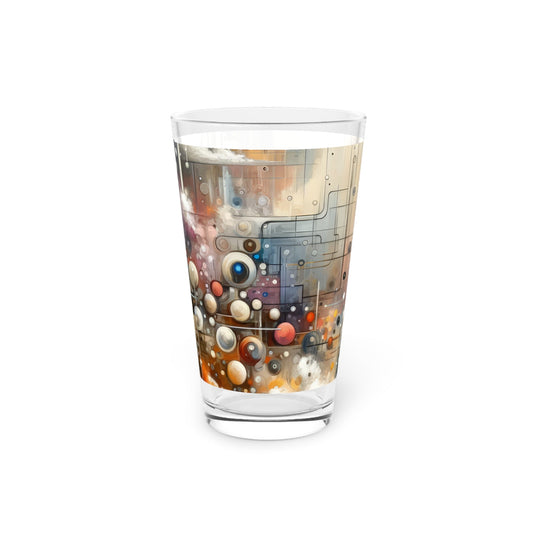 Abstract Mechanical Harmony Pint Glass, 16oz - ATUH.ART