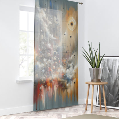 Abstract Mechanical Harmony Window Curtain - ATUH.ART