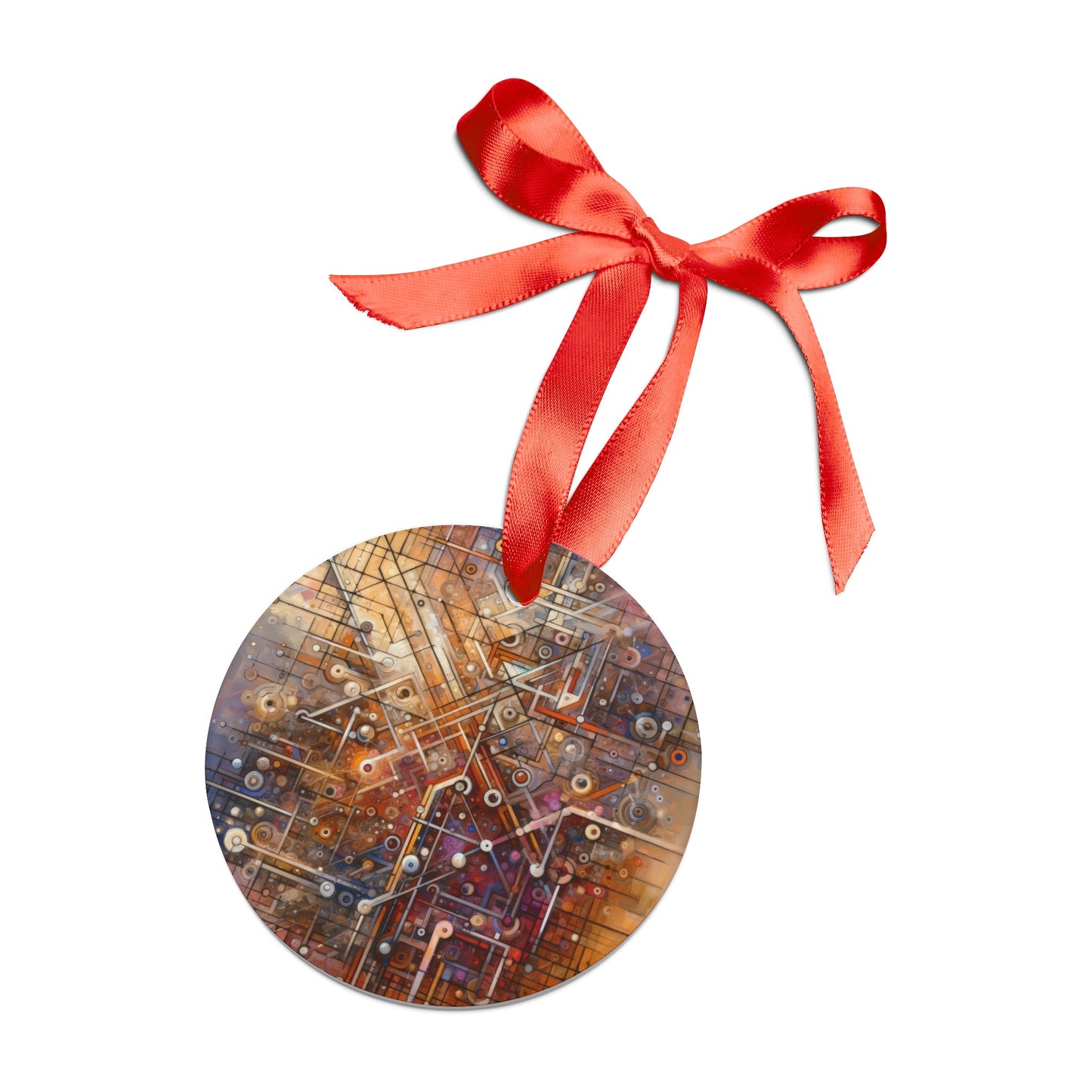 Abstract Structural Complexity Acrylic Ornament with Ribbon - ATUH.ART
