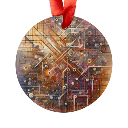 Abstract Structural Complexity Acrylic Ornament with Ribbon - ATUH.ART