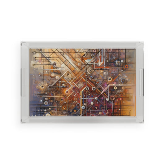 Abstract Structural Complexity Acrylic Serving Tray - ATUH.ART