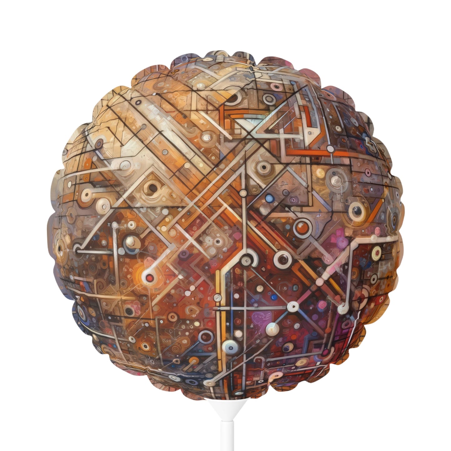 Abstract Structural Complexity Balloon (Round and Heart-shaped), 11" - ATUH.ART