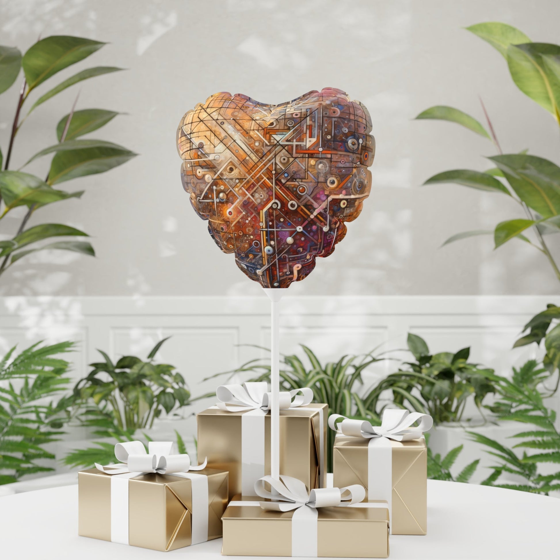 Abstract Structural Complexity Balloon (Round and Heart-shaped), 11" - ATUH.ART