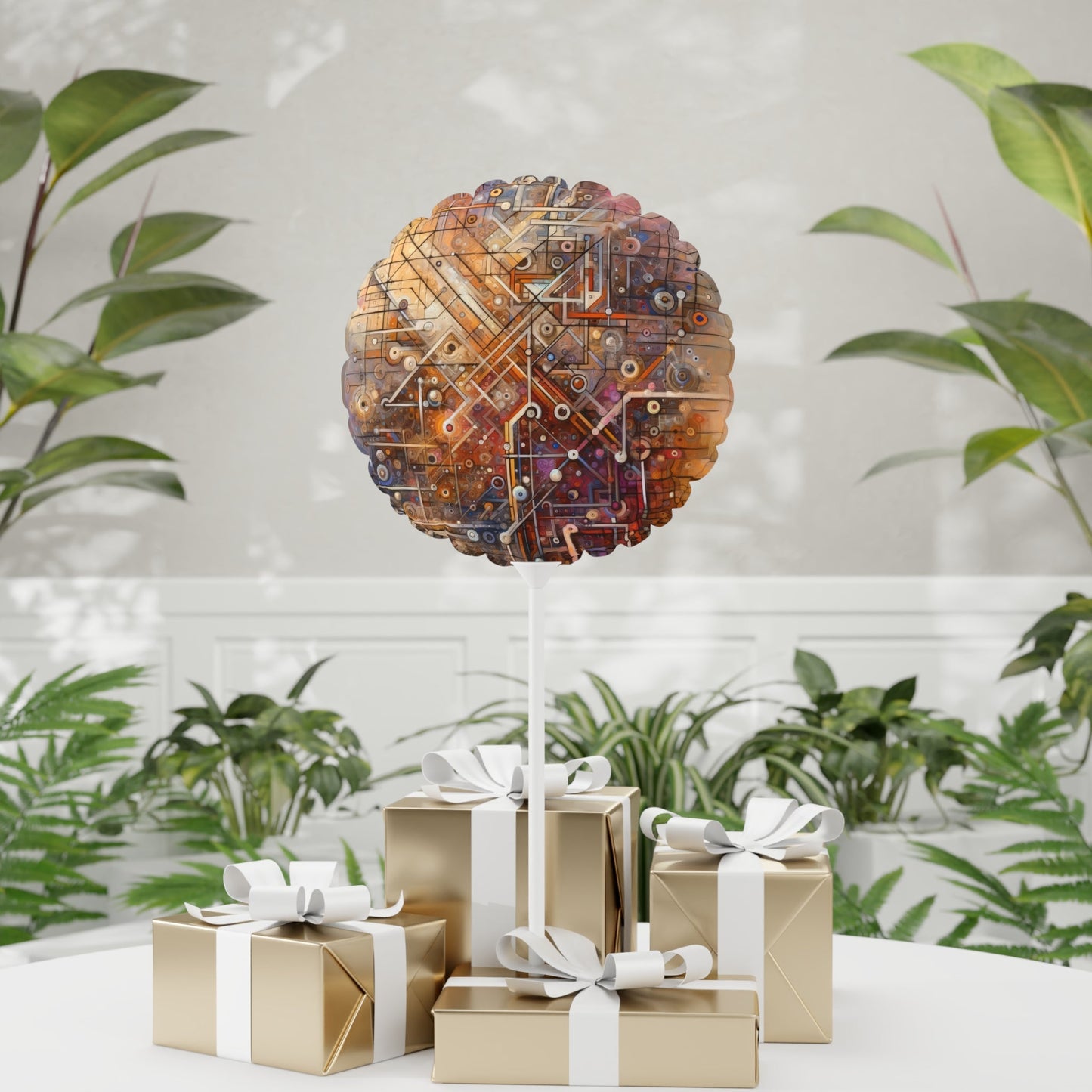 Abstract Structural Complexity Balloon (Round and Heart-shaped), 11" - ATUH.ART