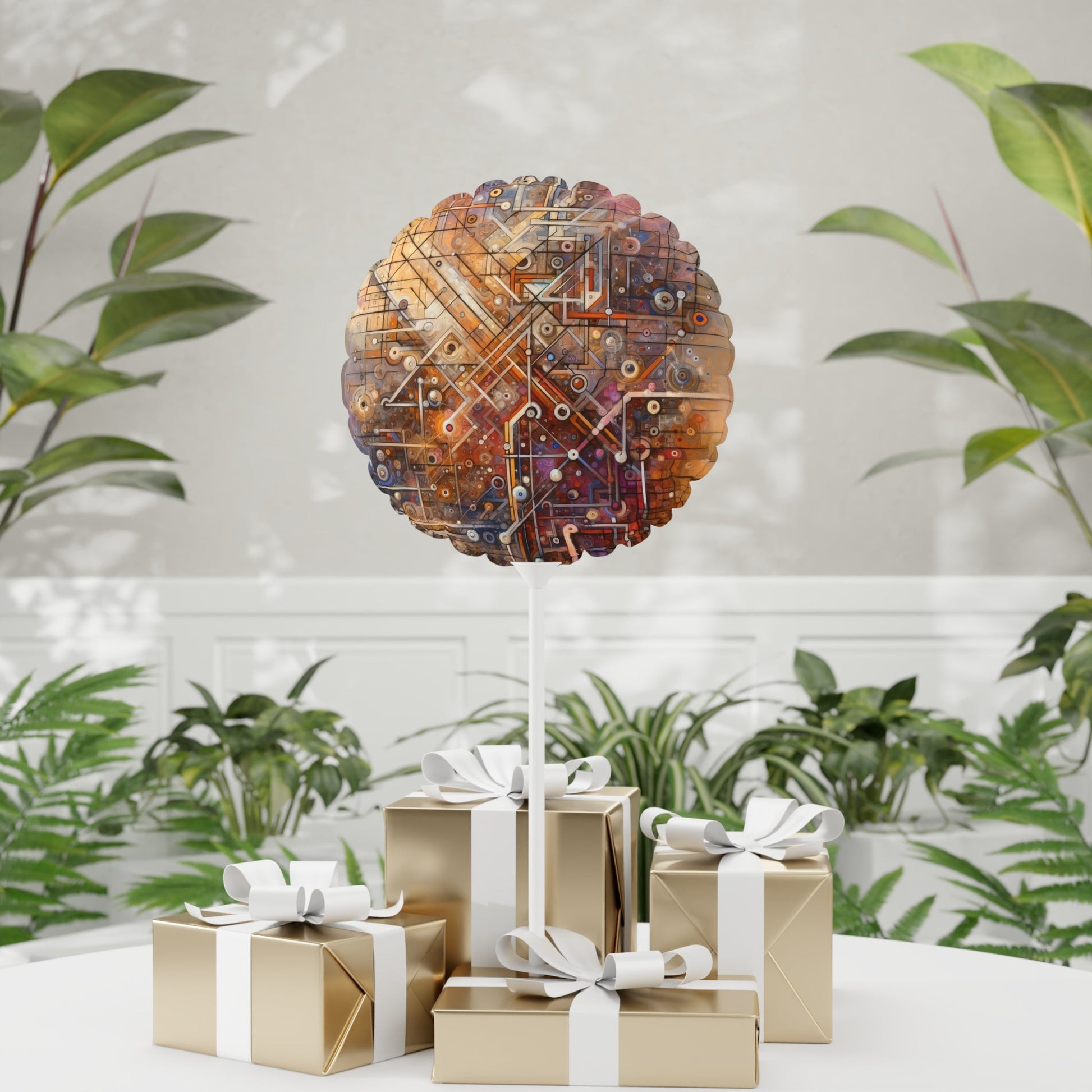 Abstract Structural Complexity Balloon (Round and Heart-shaped), 11" - ATUH.ART