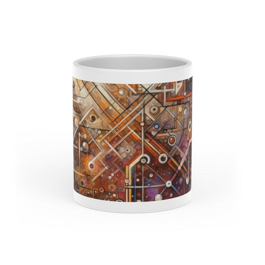 Abstract Structural Complexity Heart-Shaped Mug - ATUH.ART