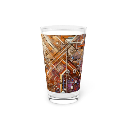 Abstract Structural Complexity Pint Glass, 16oz - ATUH.ART