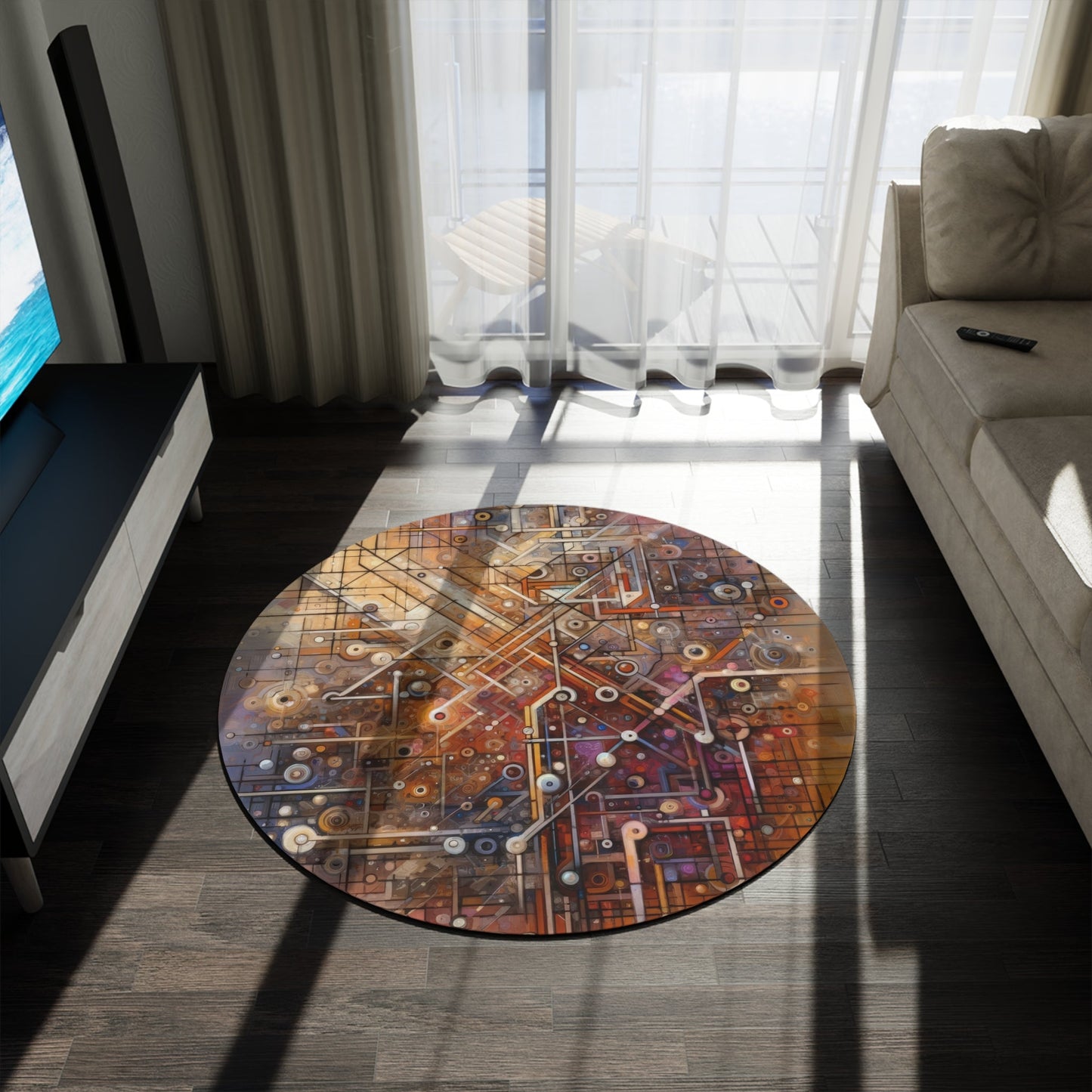 Abstract Structural Complexity Round Rug - ATUH.ART