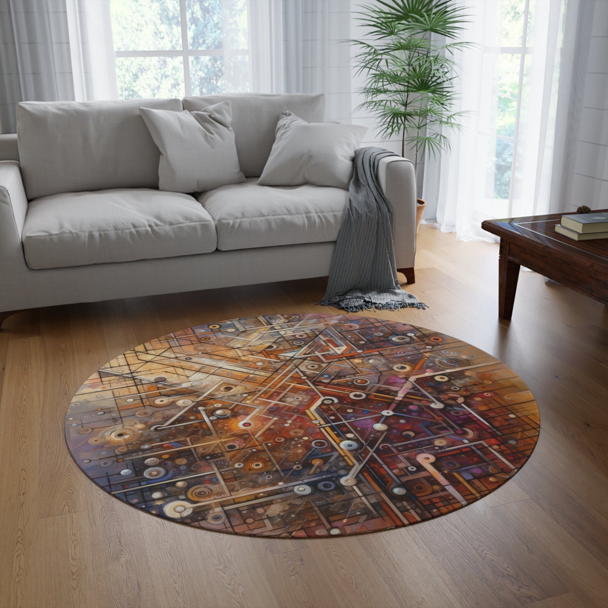 Abstract Structural Complexity Round Rug - ATUH.ART