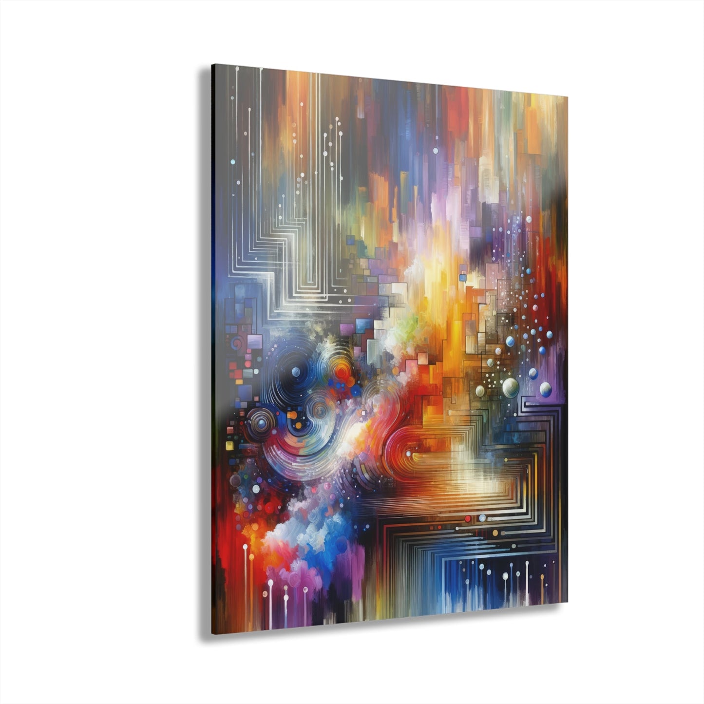 Abstract Technicolor Synthesis Acrylic Prints (French Cleat Hanging) - ATUH.ART