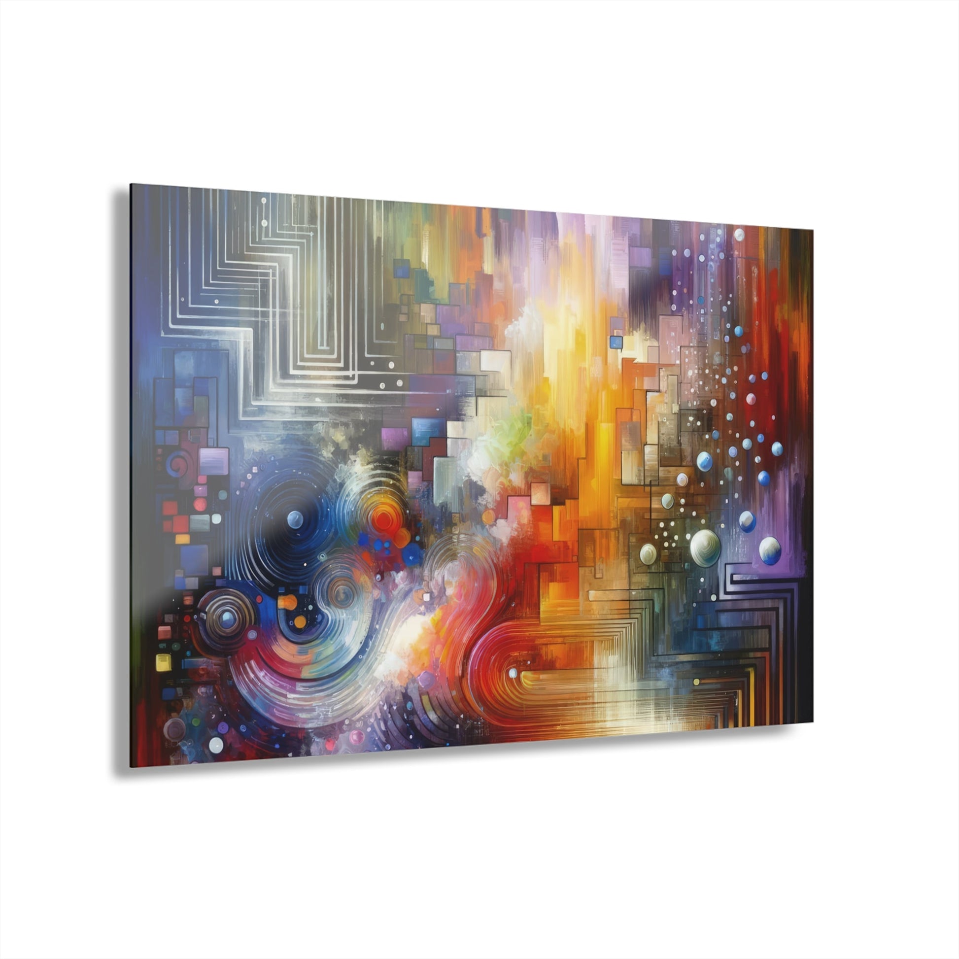 Abstract Technicolor Synthesis Acrylic Prints (French Cleat Hanging) - ATUH.ART