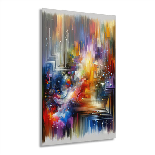 Abstract Technicolor Synthesis Acrylic Prints (French Cleat Hanging) - ATUH.ART