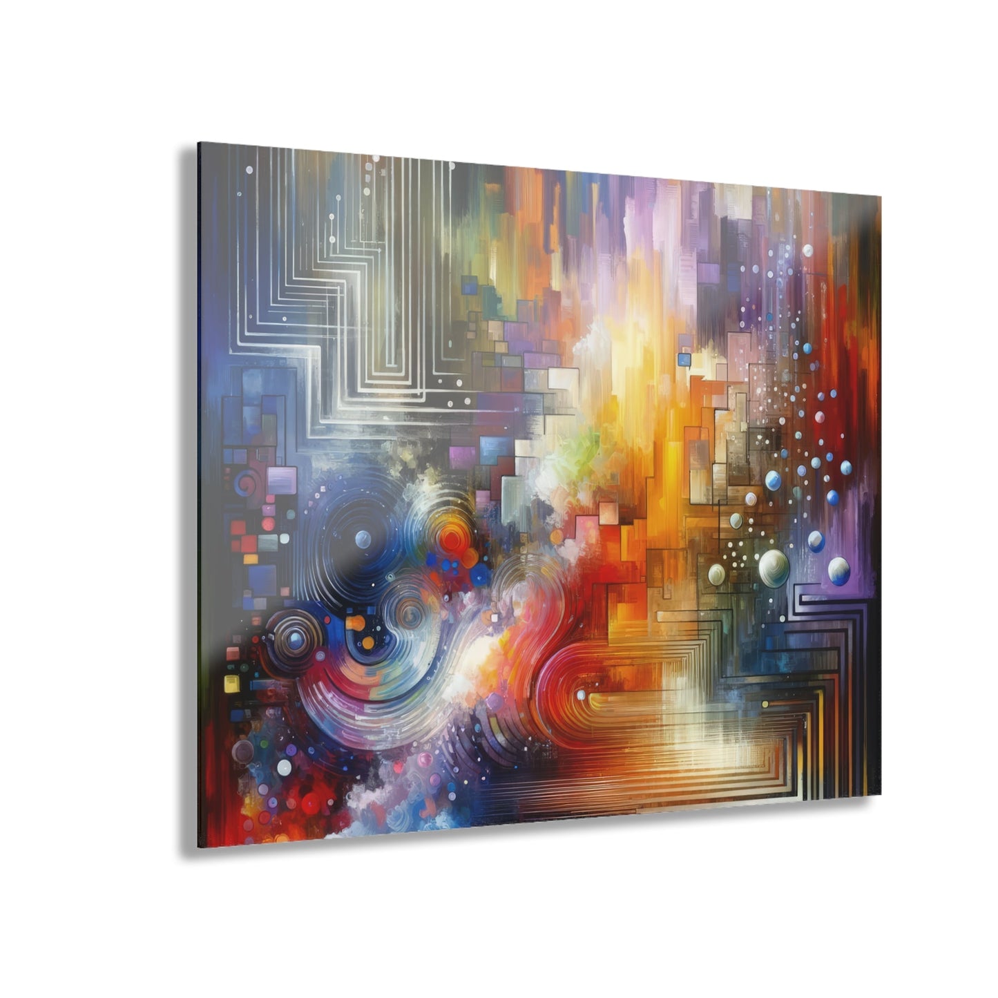 Abstract Technicolor Synthesis Acrylic Prints (French Cleat Hanging) - ATUH.ART