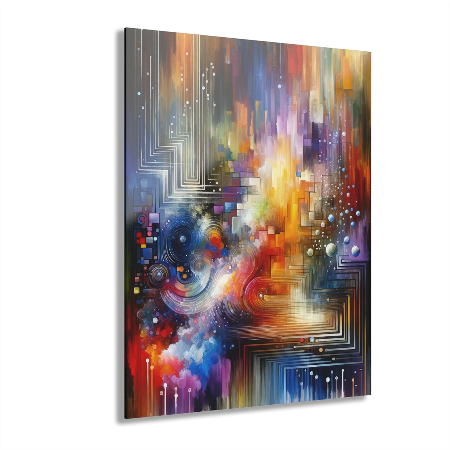 Abstract Technicolor Synthesis Acrylic Prints (French Cleat Hanging) - ATUH.ART