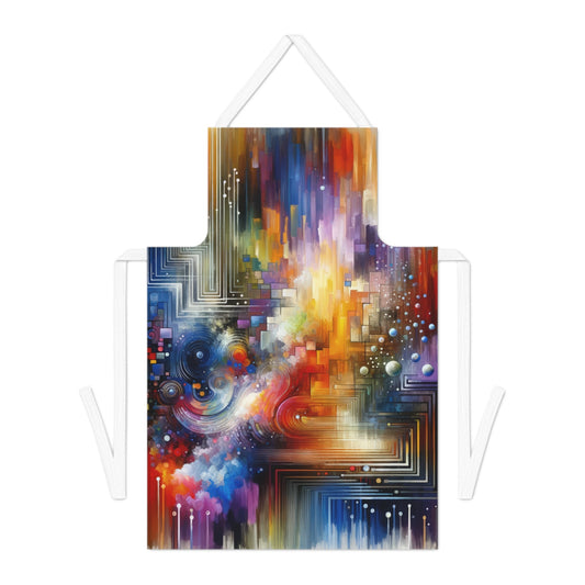 Abstract Technicolor Synthesis Adult Apron (AOP) - ATUH.ART