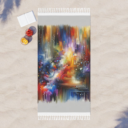 Abstract Technicolor Synthesis Boho Beach Cloth - ATUH.ART