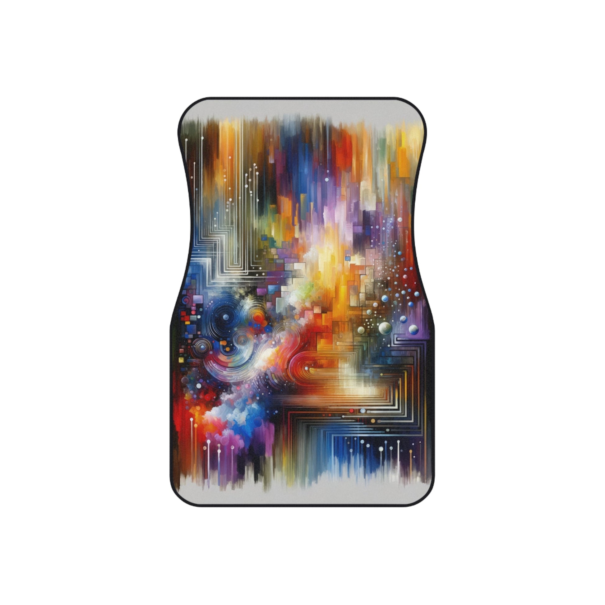 Abstract Technicolor Synthesis Car Mats (2x Front) - ATUH.ART