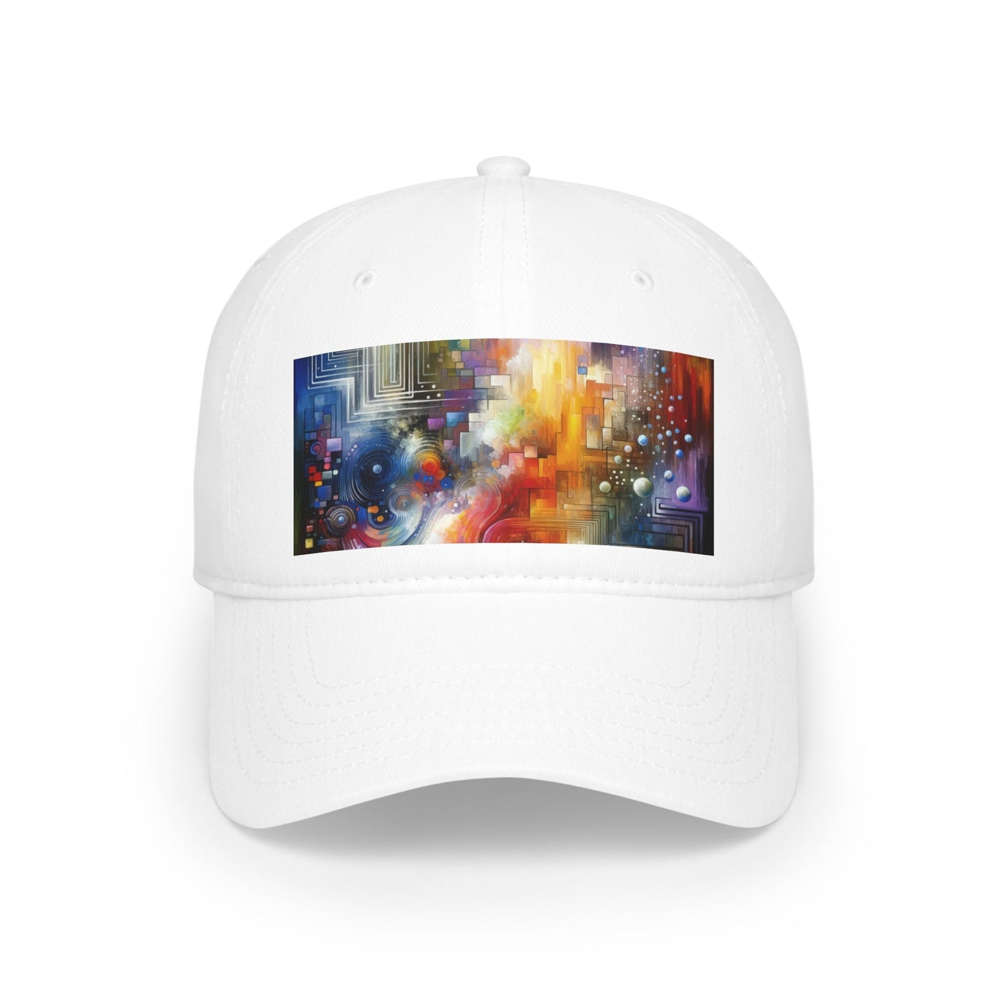 Abstract Technicolor Synthesis Low Profile Baseball Cap - ATUH.ART
