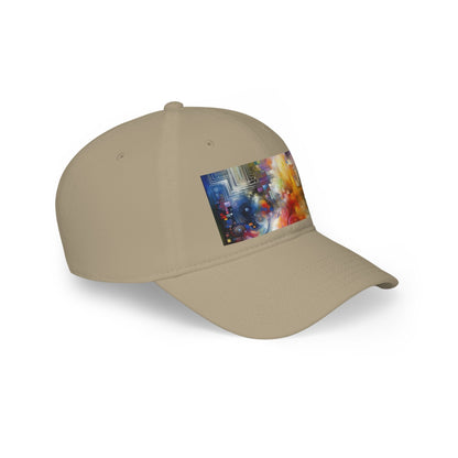 Abstract Technicolor Synthesis Low Profile Baseball Cap - ATUH.ART