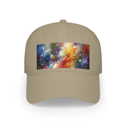 Abstract Technicolor Synthesis Low Profile Baseball Cap - ATUH.ART