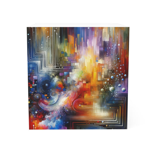 Abstract Technicolor Synthesis Note Cube - ATUH.ART