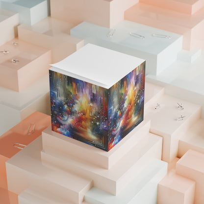 Abstract Technicolor Synthesis Note Cube - ATUH.ART